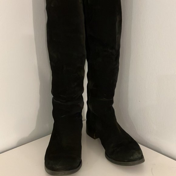 Browns Black Suede over the knee boots, 37.5 - Picture 1 of 10